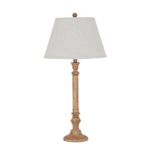 Solenne Tall Table Lamp – Elegant Edged Linen Shade