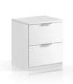 Nina 2 Drawer Bedside Cabinet Artic White - 2696