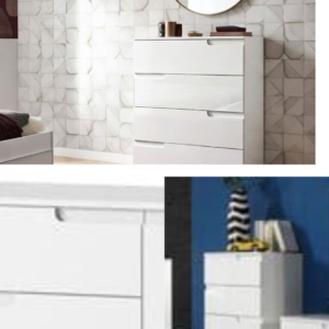 Santino White High Gloss Chest of Drawers S4 - 2946